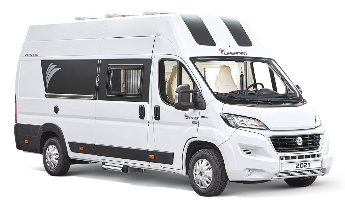 NEW 2021 Dreamer Camper Five FUN Motorhome by Rapido Fiat Ducato. Rear