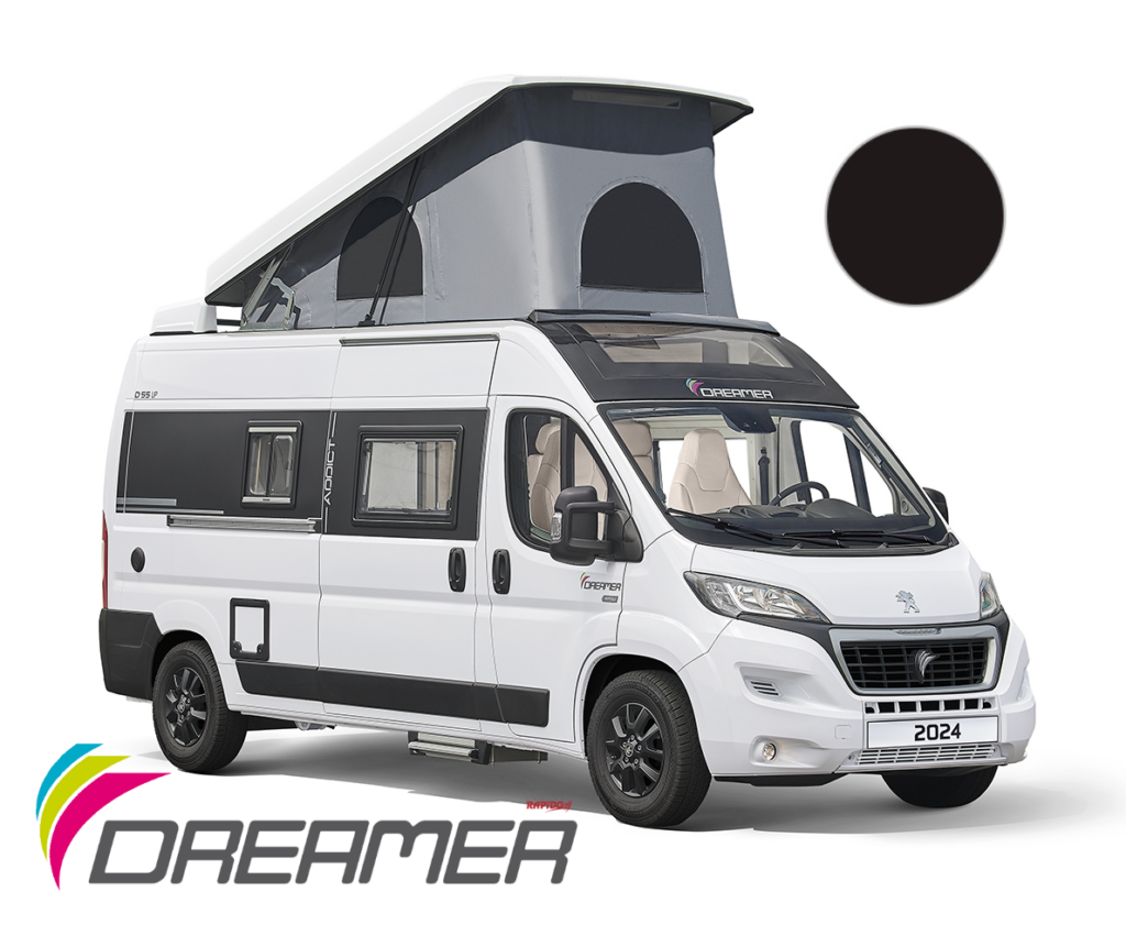 NEW 2024 Dreamer D55 UP FUN ADDICT Motorhome Campervan By Rapido Black   Black Addict 1 1024x861 